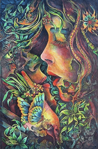 Psychedelic Woman Butterfly