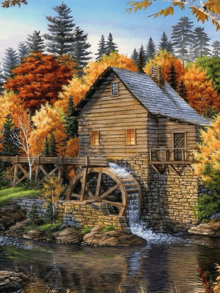 House and Water Wheel