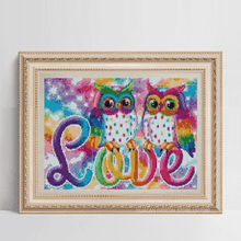 Load image into Gallery viewer, Diamond Painting Cute Couple Owls