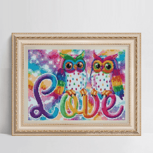 Diamond Painting Cute Couple Owls