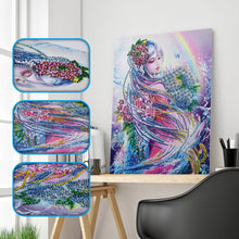 Load image into Gallery viewer, Special Shaped Diamond Painting - Lady and Rainbow