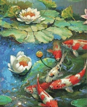 Load image into Gallery viewer, Lotus Flower &amp; Koi Fish