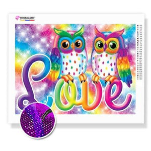 Diamond Painting Cute Couple Owls
