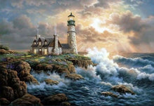 Load image into Gallery viewer, Crashing Waves Lighthouse